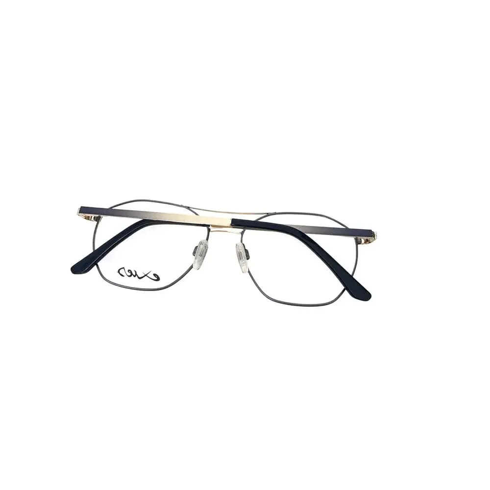 NEW Exces 3179 blue and gold double bag pilot Eyeglasses